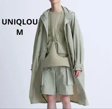 UNIQLOU 라이트웨이트 코트 나일론 후드티