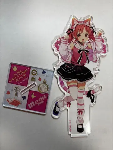 메구루 고양이 귀 아크릴 스탠드 약 15cm