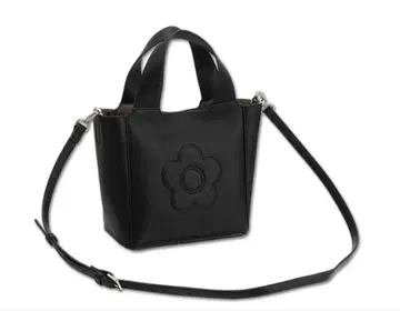 MARY QUANT 이너 스웨이드 데이지 2WAY 미니 토트 블랙