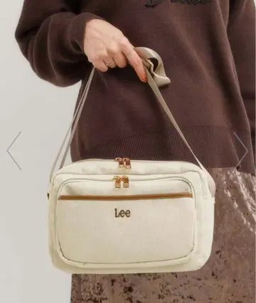 [ Lee 별주 ] 코듀로이 숄더백 라이트 베이지