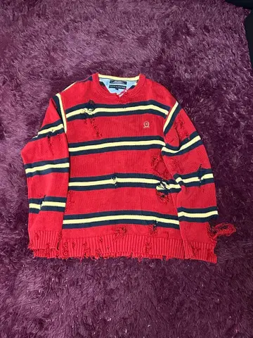 TOMMY HILFIGER 데미지 가공 스웨터