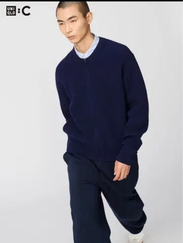 UNIQLO C 크루넥 풀 집업 가디건 M