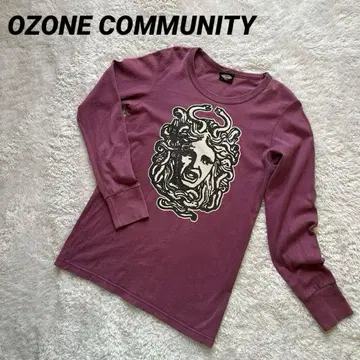 [ OZON ] 레어 90년대 메두사 프린트 긴팔 T셔츠 락 일본제