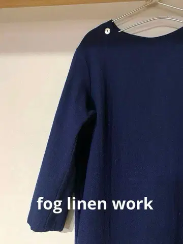 fog linen work 포그린워크 원피스 울 혼방 다크 네이비