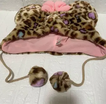 디즈니 레오파드 무늬 귀도리 모자 58cm