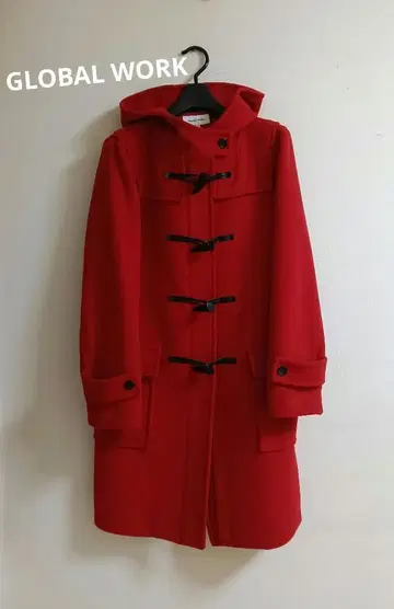 GLOBAL WORK 빨간색 더플 코트
