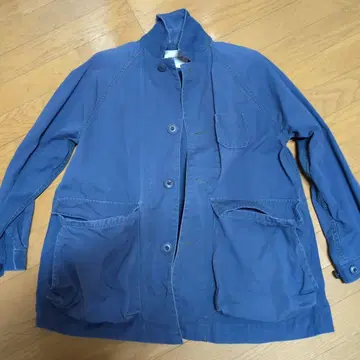 BEAMS BOY 빔즈 보이 덕 컬러 스티치 커버올 블루