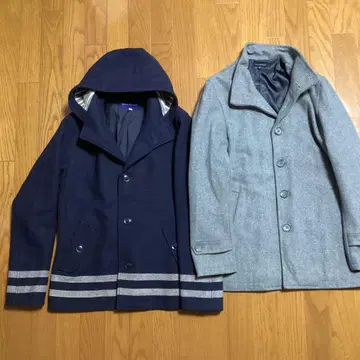 어반 리서치 하프 코트 네이비, 그레이 2종 세트 38 사이즈