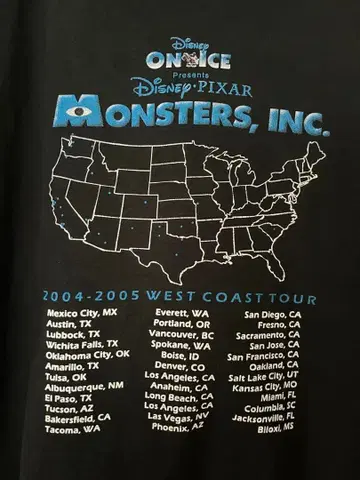 디즈니 빈티지 온 아이스 후드티 몬스터 주식회사 M 사이즈