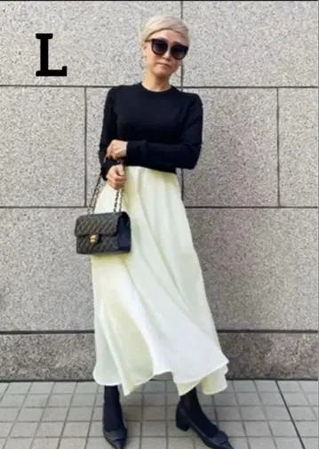 [ 새상품 ] JENNE 니트도킹 바이컬러 원피스 L 사이즈