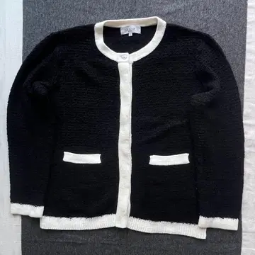 LE SOUK 블랙 화이트 가디건