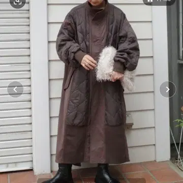 [ etsinta/에신타 ] 절개 맥시 밀리터리 코트