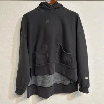 정가 15000엔 Champion 다크 그레이 후드 부착 후드티