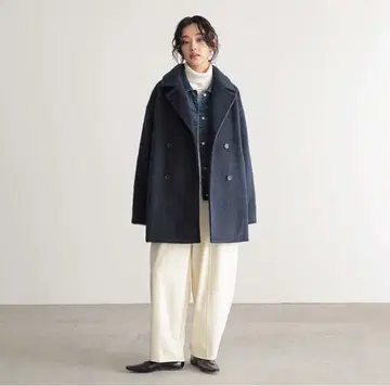 for/c 코쿤 실루엣 샤기 하프 코트