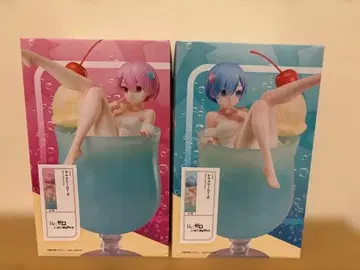 리제로 라운드 원 한정판 피규어 2체 라무 렘