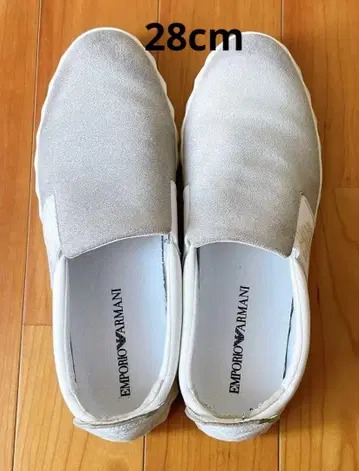 EMPORIO ARMANI / 슬립온/스웨이드/화이트 x 그레이