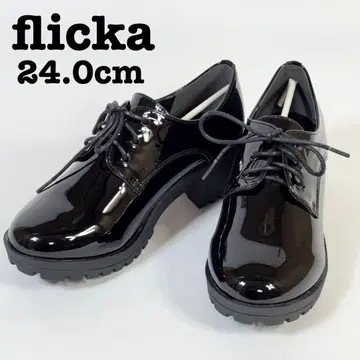[ 재고 처분품 ] flicka 레이스업 슈즈 24.0cm 사이즈 힐