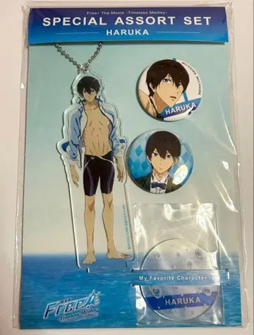 Free! 나나세 하루카 아크릴 스탠드 캔뱃지 카드