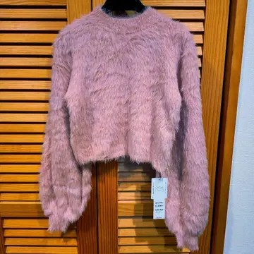 ROYAL PARTY 로얄 파티 샤기 니트 핑크 라메