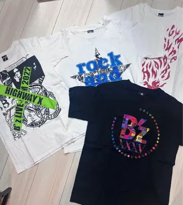 B'z 투어 티셔츠 4장 묶음 판매 S사이즈