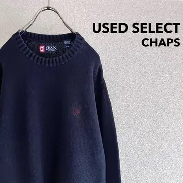 구제 의류 'CHAPS' 크루넥 코튼 니트 / 네이비