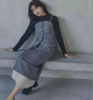 프로포션 바디 드레싱 시어 레이어드 아이라인 스커트