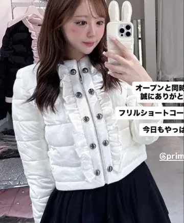 primavely 숏코트 다운 화이트 화이트