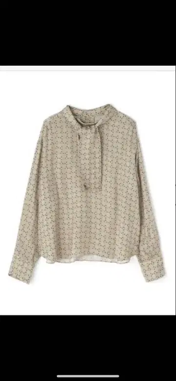휴먼 우먼 프린트 보타이 블라우스 M 사이즈