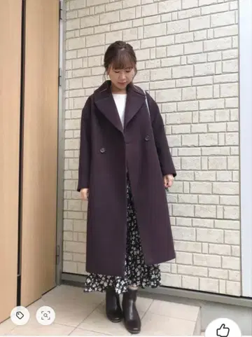 Spick & Span w 페이스 빅 칼라 코트 36