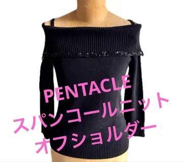 [ PENTACLE ] 오프숄더 블랙 스웨터 스팽글 포함