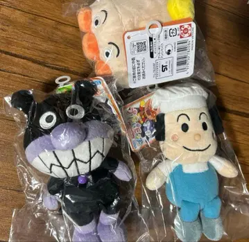 새상품 호빵맨 쁘띠 봉제 인형 3종 세트