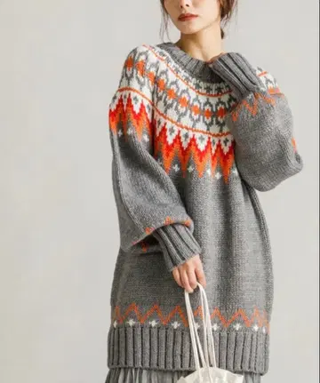 엠마 테일러 니트 노르딕 스웨터 페어아일 패턴