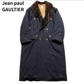 Jean Paul GAULTIER 블랙 퍼 롱 코트 L 사이즈