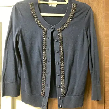 케이트 스페이드 네이비 가디건 XS