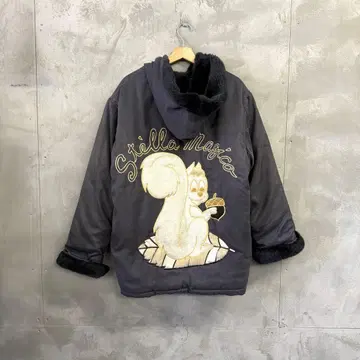 90's STELLA MAGICO 충전솜 자켓 후드티 다람쥐 자수