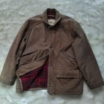 레어 90s 빈티지 Chevignon 가죽 자켓 카 코트 천연 가죽