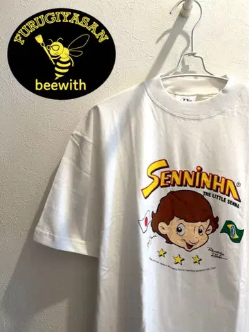 초레어 브라질산 아일톤 세나 캐릭터 T셔츠 화이트 M