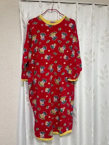 mikiHOUSE 캐릭터 패턴 빨간색 긴팔 원피스