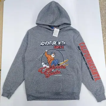 미사용 새상품 멜란지 그레이 캘리포니아 산타 후드 맨투맨 M 사이즈