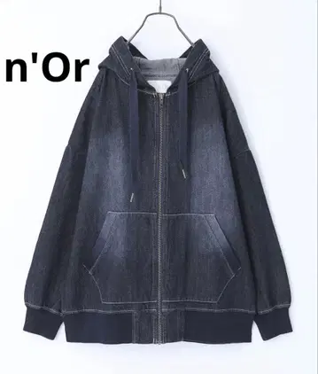n'Or 데님 후드티 오샤레 워커 남성용