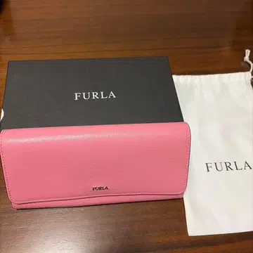 FURLA 핑크 장지갑 상자 수납 가방 포함