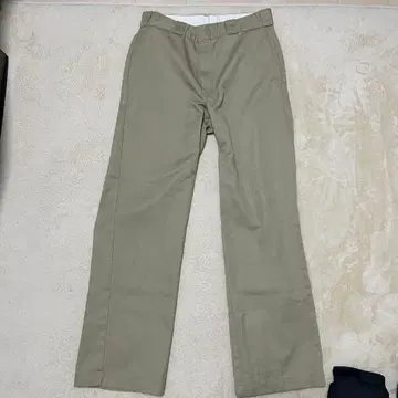 Dickies 베이지 워크 팬츠 페인터 팬츠 32 x 30 구제 의류