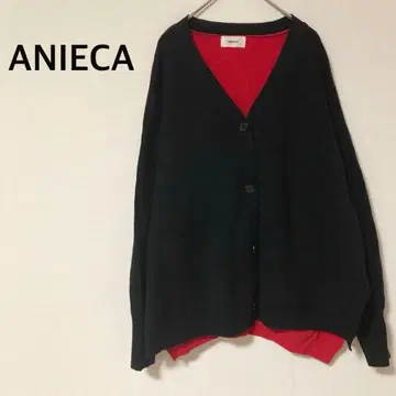 인기 디자인 ANIECA 바이컬러 니트 가디건 V넥