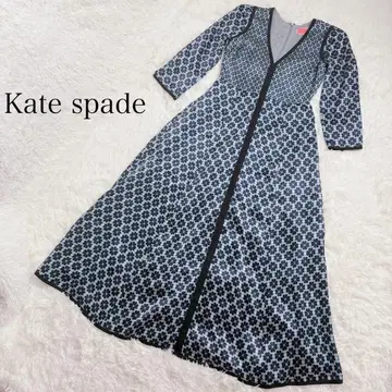 새상품급 케이트 스페이드 스페이드 플라워 롱 원피스 실크 100%