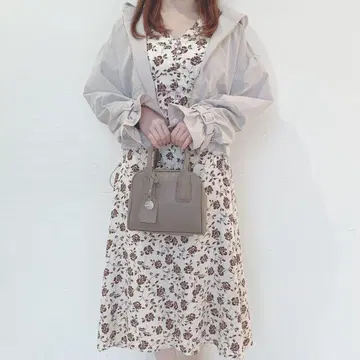 안미르 아우터 블루종 핑크 베이지