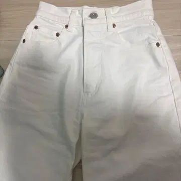 moussy 데님 청바지 화이트