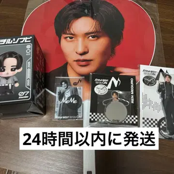 메구로 렌 부채 스노 소프트 비닐 스티커 아크릴 스탠드 거울 세트