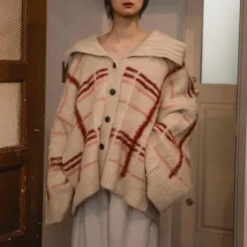 mideal plaid pattern cardigan