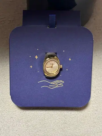 Fossil 2 골드 톤 스테인리스 스틸 워치 반지