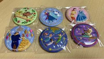 디즈니 자수 캔뱃지 6개 세트 미사용품